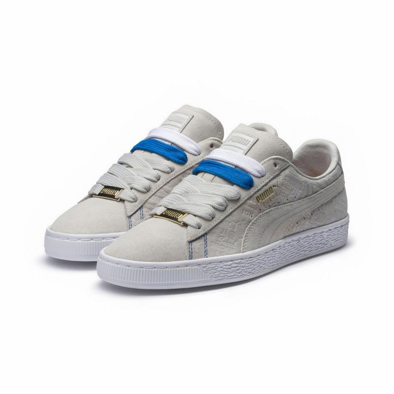 Basket Puma Suede Classic Seoul Homme Grise/Blanche Soldes 407YPGWJ